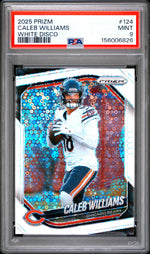 2025 Panini Prizm White Disco Caleb Williams #124 PSA 9