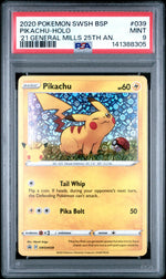 2021 Pokemon Sword and Shield Black Star Promo General Mills 25th Anniversary Pikachu #039 PSA 9