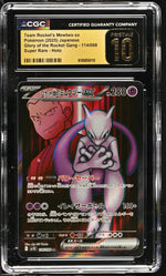 2025 Pokemon #114/098 Mewtwo ex Glory of the Rocket Gang CGC 10