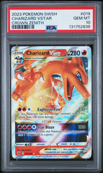 2023 Pokemon Sword and Shield Crown Zenith Charizard Vstar #19 PSA 10