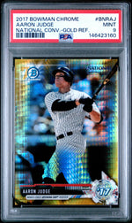 2017 Bowman Chrome National Convention Gold Refractor Aaron Judge #BNRAJ /50 PSA 9
