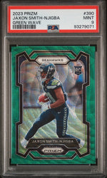 2023 Panini Prizm Prizms Green Wave Jaxon Smith-Njigba #390 PSA 9