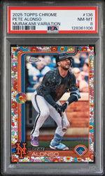 2025 Topps Chrome Murakami Variation Pete Alonso #136 3/3 PSA 8