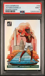 2024 Panini Donruss Downtown Jayden Daniels #16 PSA 9
