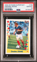 1998 Panini Superfoot Zinedine Zidane #190 PSA 10