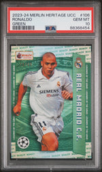 2023 Topps Merlin Heritage UEFA Club Competitions Green Ronaldo #106 /49 PSA 10