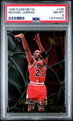 1996 Fleer Metal Metallized Michael Jordan #128 PSA 8