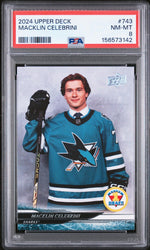 2024 Upper Deck Macklin Celebrini #743 PSA 8