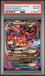 2016 Pokemon XY Black Star Promo Premium Collection Holo Mega Garchomp Ex #XY168 PSA 8