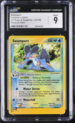 2003 Pokemon #23/109 Swampert EX Ruby & Sapphire CGC 9