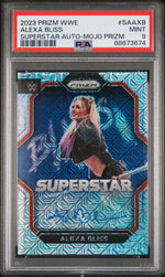 2023 Panini Prizm WWE Superstar Autographs Mojo Prizm Alexa Bliss #SAAXB /25 PSA 9