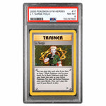 2000 Gym Heroes - Unlimited English Holo Lt. Surge #17 PSA 8