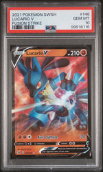 2021 Pokemon Sword and Shield Fusion Strike Lucario V #146 PSA 10