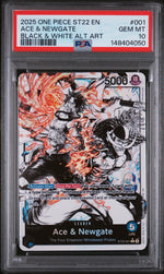 2025 One Piece Starter Deck St22-Ace & Newgate Black & White Alternate Art Ace Newgate #001 PSA 10