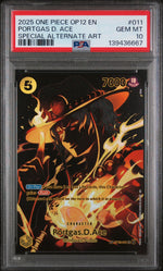 2025 One Piece Legacy of the Master Special Alternate Art Portgas D. Ace #ST13011 PSA 10