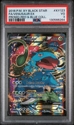 2014 Pokemon XY Black Star Promo Red and Blue Collection Venusaur Ex #XY123 PSA 3
