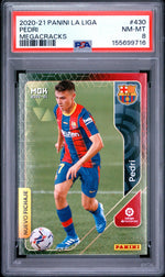 2020 Panini Megacracks La Liga Nuevo Fichaje Pedri #430 PSA 8