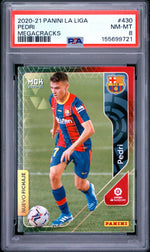 2020 Panini Megacracks La Liga Nuevo Fichaje Pedri #430 PSA 8