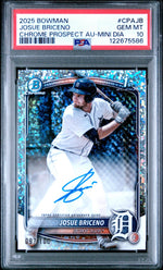2025 Bowman Chrome Prospect Autographs Mini Diamond Josue Briceno #CPAJB /100 PSA 10