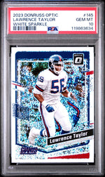 2023 Panini Donruss Optic White Sparkle Lawrence Taylor #145 PSA 10