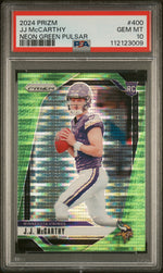 2024 Panini Prizm Neon Green Pulsar Prizm JJ Mccarthy #400 PSA 10