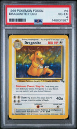 1999 Pokemon Fossil Holo Dragonite #4 PSA 4