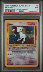 2000 Pokemon Wizards of the Coast Black Star Promo Pokemon League Holo Mew #9 PSA 7
