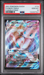 2021 Pokemon Sword and Shield Fusion Strike Ultra Rare Mew Vmax #114 /264 PSA 10