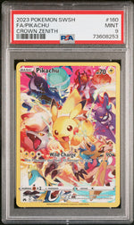 2023 Pokemon Sword and Shield Crown Zenith Secret Rare Pikachu #160 PSA 9