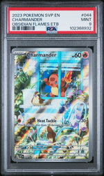 2023 Pokemon Scarlet and Violet Obsidian Flames Elite Trainer Box Charmander #044 PSA 9