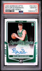 2024 Donruss Optic Signature Series Baylor Scheierman #SS-BAY PSA 10
