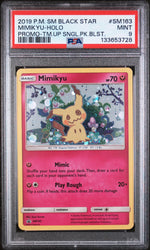 2019 Pokemon Sun and Moon Black Star Promo Team Up Single Pack Blisters Holo Mimikyu #SM163 PSA 9