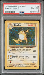 1999 Pokemon Base Set Holo Raichu #14 PSA 8