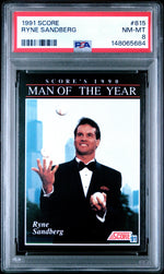 1991 Score Ryne Sandberg #815 PSA 8
