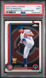 2025 Topps Chrome Lightboard Logo Refractor Shota Imanaga #149 PSA 9