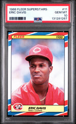 1988 Fleer Superstars Eric Davis #11 /44 PSA 10