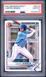2021 Bowman Draft Carter Jensen #BD106 PSA 10