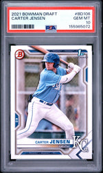 2021 Bowman Draft Carter Jensen #BD106 PSA 10