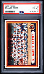 1957 Topps Milwaukee Braves #114 PSA 6