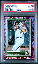 2025 Panini Donruss Pink Ice Jacob Wilson #76 /99 PSA 10