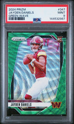2024 Panini Prizm Green Wave Jayden Daniels #347 PSA 9