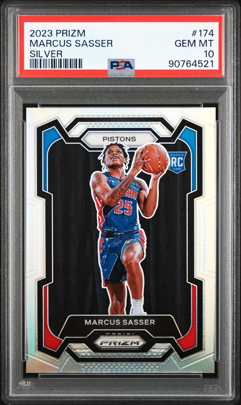 2023 Panini Prizm Marcus Sasser #174 Silver PSA 10