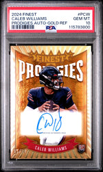 2024 Topps Finest Prodigies Autographs Gold Refractor Caleb Williams #PCW /50 PSA 10