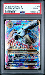 2016 Pokemon XY Evolutions M Blastoise Ex #102 PSA 8