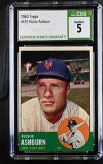 1963 Topps #135 Richie Ashburn CSG 5