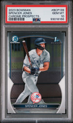 2023 Bowman Chrome Prospect Spencer Jones #BCP139 PSA 10