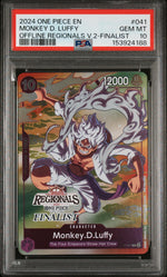 2024 One Piece Promo Offline Regional Finalist Volume 2 Monkey D. Luffy #P-041 PSA 10