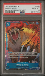 2023 One Piece Kingdoms of Intrigue Alternate Art Who's Who #51 PSA 10