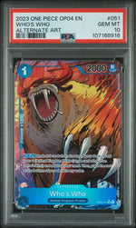 2023 One Piece Kingdoms of Intrigue Alternate Art Who's Who #51 PSA 10