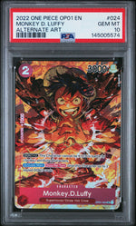 2022 One Piece Romance Dawn Alternate Art Monkey D. Luffy #OP01024 PSA 10